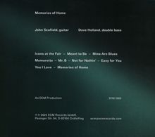 "Memories of Home" - John Scofield, Gitarre; Dave Holland, Kontrabass. Titel: "Icons at the Fair", "Meant to Be". ECM 2860.