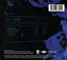 "LOVE OVER GOLD", "artist DIRE STRAITS". Songtitel: "TELEGRAPH ROAD", "PRIVATE INVESTIGATIONS", "INDUSTRIAL DISEASE". 

Lila-blaues abstraktes Muster. Barcode oben rechts. Logos unten.