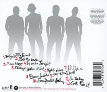 Songliste: 1. Dirty Little Secret 2. Stab My Back 3. Move Along 4. It Ends Tonight, vier Silhouetten sind zentral.