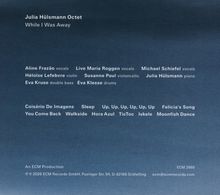 **"Julia Hülsmann Octet: While I Was Away"**

*Aline Frazão, Live Maria Roggen, Michael Schiefel – vocals.

Héloïse Lefebvre – violin. Susanne Paul – violoncello. Julia Hülsmann – piano. Eva Kruse – double bass. Eva Klesse – drums.

Coisário De Imagens, Sleep, Up, Up, Up, Up, Up, Up, Felicia’s Song, You Come Back, Walkside, Hora Azul, TicToc, Iskele, Moonfish Dance.*

Blauer Hintergrund mit Text.