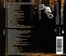 Texte: Disc 1 und 2 mit Songtiteln und Interpreten aufgelistet. Logo "BRAVO The Hits 2025" in der oberen rechten Ecke.