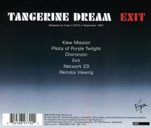 Tangerine Dream: Exit (Remastered 2020), CD