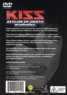 Kiss: Asylum Of Death: Interv, DVD