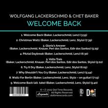 Chet Baker &amp; Wolfgang Lackerschmid: Welcome Back, CD