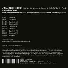 JOHANNES SCHENCK Sonaten Op. 7 - Vol. 2, Ensemble Castor. Total time 81:05. WORLD PREMIERE RECORDING.