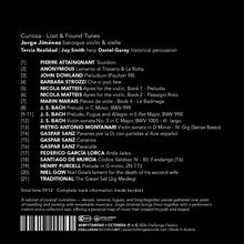 Curiosa - Lost & Found Tunes. Jorge Jiménez baroque violin & vielle. Stücke von Atteignant, Dowland, Bach, u.a. 59:12.