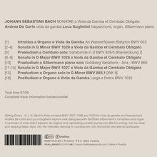 Johann Sebastian Bach (1685-1750): Gambensonaten BWV 1027-1029, CD