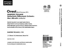 Manfred Trojahn (geb. 1949): Orest, Super Audio CD