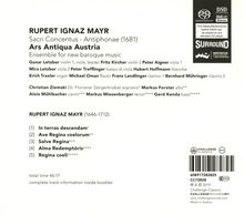 Rupert Ignaz Mayr (1646-1712): Antiphone aus Sacri Concentus 1681, Super Audio CD