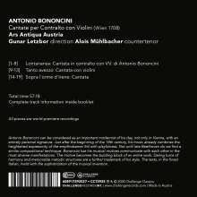 Antonio Maria Bononcini (1677-1726): Kanaten für Alt, CD