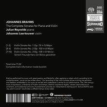 Johannes Brahms (1833-1897): Sonaten für Violine &amp; Klavier Nr.1-3, Super Audio CD