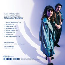 Albumtitel "Catalog of Dreams" von Alex Hamburger und José Luiz Martins. Zwei Personen in blauem Licht.