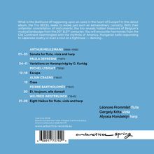 Texte: Arthur Meulemans, Sonata for flute, viola and harp, Paula Defresne, Variations on Harangvirág, www.antarctica-records.eu