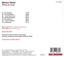Album "Time to Live" von Marius Neset: Liederliste mit Zeiten, Musik von Marius Neset und Anton Eger, Foto von Helge Hansen.