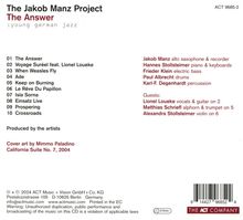 Jakob Manz (geb. 2001): The Answer, CD