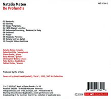 Natalia Mateo (geb. 1983): De Profundis, CD