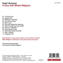 Kadri Voorand: In Duo with Mihkel Mälgand, CD