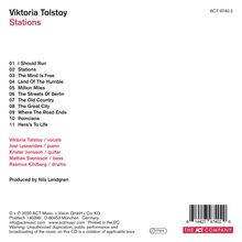 Viktoria Tolstoy (geb. 1974): Stations, CD