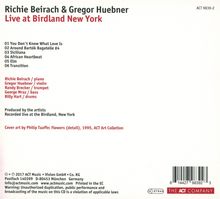 Richie Beirach &amp; Gregor Hübner: Live At Birdland New York, CD