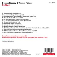 Serena Fisseau &amp; Vincent Peirani: So Quiet, CD