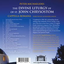 Peter Michaelides (geb. 1930): The Divine Liturgy of St. John Chrysostom, CD