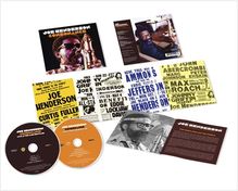 Verschiedene Schallplattencover und CDs mit "Joe Henderson". Bunte, retro-inspirierte Gestaltung, musikorientiert.