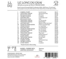 Marie-Pierre Roy - Le Long du Quai (Lieder auf Texte von Sully Prudhomme / Deluxe-Edition im Hardcover), CD