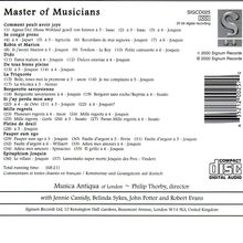 Master of Musicians - Desprez &amp; seine Zeitgenossen, CD