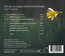 Naji Hakim (geb. 1955): Set me as a Seal upon your Heart für Sopran &amp; Orgel, CD