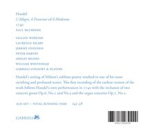 Georg Friedrich Händel (1685-1759): L'Allegro, il Penseroso ed il Moderato HWV 55, 2 CDs