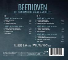 "Beethoven: The Sonatas for Piano and Cello. CD 1 enthält Sonaten 1 und 2, CD 2 Sonaten 3 bis 5. Musiker: Alessio Bax, Paul Watkins."