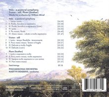 "Vale - a pastoral symphony, Tristan - still, Pluen (feather), Works for orchestra by William Mival. Gesamtzeit: 57.13."

Illustration einer ländlichen Landschaft mit Bäumen und Himmel.