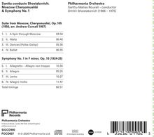 Santtu conducts Shostakovich: Moscow Cheryomushki & Symphony No. 1. Philharmonia Orchestra. Total timings 60:51.