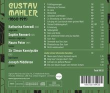 CD-Cover mit grünem Hintergrund. Texte: Komponist Gustav Mahler, Solisten, Liedtitel, Gesamtdauer 59:52. Signum Classics.