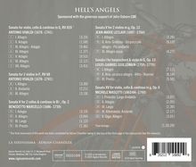 "Hell's Angels" mit Unterstützung von John Osborn CBE. Es sind mehrere Sonaten von Komponisten wie Vivaldi und Leclair aufgelistet.