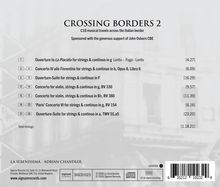 "Crossing Borders 2" listet klassische Musikstücke mit Titeln, Komponisten und Dauer. Unten ein Logo von Signum Classics.