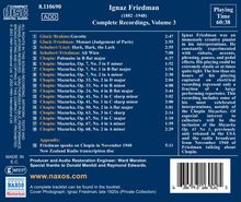Ignaz Friedman - Complete Recordings Vol.3, CD