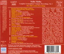 Nellie Melba - The 1904 London Recordings, CD