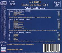 Johann Sebastian Bach (1685-1750): Sonaten &amp; Partiten für Violine BWV 1001,1002,1004, CD