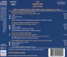 Fritz Kreisler - Complete Concerto Recordings Vol.3, CD