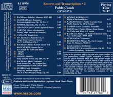 Pablo Casals - Encores and Transkriptions Vol.2, CD