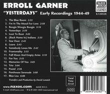 Erroll Garner (1921-1977): Yesterdays  -  1944 - 1949, CD