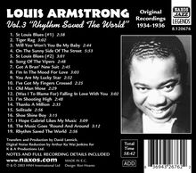 Louis Armstrong (1901-1971): Rhythm Saved The World, CD