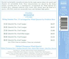 Gioacchino Rossini (1792-1868): Streichersonaten Nr.1-6 arr.für Bläserquartett, CD