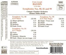 Joseph Haydn (1732-1809): Symphonien Nr.80,81,99, CD