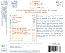 Emmanuel Chabrier (1841-1894): Orchesterwerke, CD