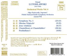 Witold Lutoslawski (1913-1994): Symphonie Nr.1, CD