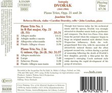 Antonin Dvorak (1841-1904): Klaviertrios Nr.1 &amp; 2 (op.21 &amp; 26), CD