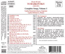 Peter Iljitsch Tschaikowsky (1840-1893): Sämtliche Lieder Vol.1, CD