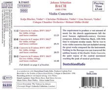 Johann Sebastian Bach (1685-1750): Violinkonzerte BWV 1041-1043,1052, CD